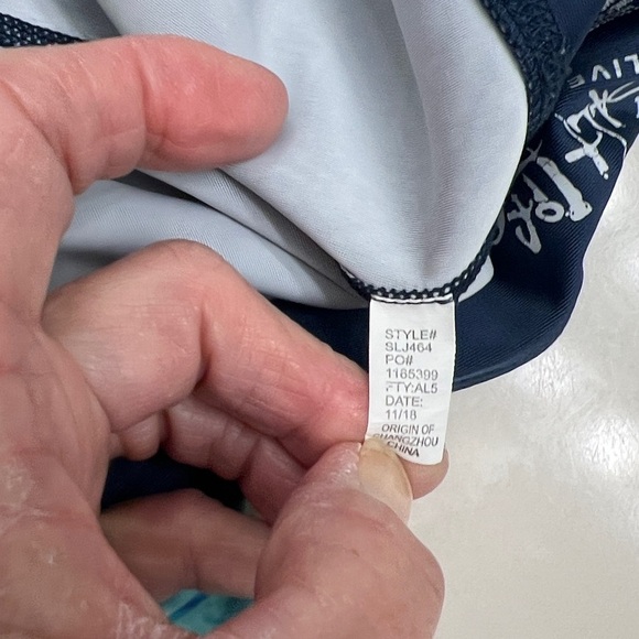 151. Salt life Women’s leggings, Beautiful blues & greens dolphin pattern, Sz.S - Picture 6 of 6